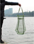 Elyrav 4 Portable Fishing Landing Net with Durable Mesh for STO Fish Shrimp Crab in Green Sp Wire Frames