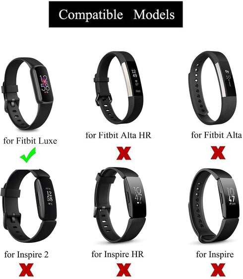 Hook and Loop Ankle Strap for Fitbit Luxe Fitness Tracker, Sport Ankle Strap for Men and Women (Black)