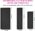 Cat Nail File Scratching Strips - 6 Pcs Litter Box Scratcher Liner, 3 Pairs Peel Stick Strips in Different Sizes (Black)