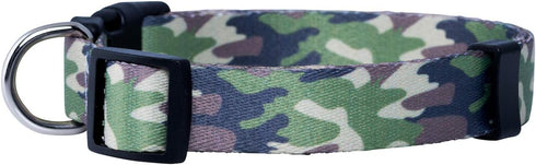 Native Pup Camo Dog Collar, Medium, Green