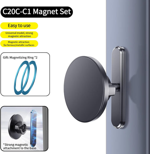 NB+ N52 16 15 14 13 12 360 Magnetic Golf Cart Phone Holder Strong Magnet Mount for iPhone MagSafe, Rotation, No
