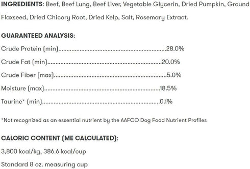 4 oz Only Natural Pet MaxMeat Holistic Air Dried Dry Dog Food Meal Topper - All Natural, High Protein, Grain Free