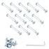 Luomorgo 12 Sets Inline Skate Wheel Screw, 6mm/15/64" OD Shaft Hex Socket Axles with Allen Wrench (Long)