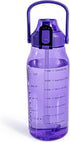 Motivational Half Gallon/64oz Water Bottle - Leak-Proof Tritan Jug with Straw & Time Marker for Fitness