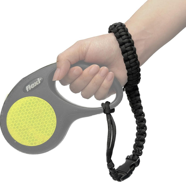 Hands Free Adjustable Wrist Strap for Dog Leash, Security Strap for Retractable Leashes, Black