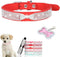 Puppy Collar with Rhinestone Name Plate - Pretty Bow Crystal Glitter Jewel Bling Collar for XXS XS Small Medium Pet