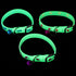 PATKAW 3Pcs Glowing Cat Dog Collar with Bell, Light Up Puppy Collar, Adjustable Fluorescent Pet Safety Collar