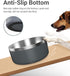 Stainless Steel Dog Bowls for Small Dogs, 40 Ounces/5 Cup Double Wall Weighted Dog Dish with Non Slip Silicone Base