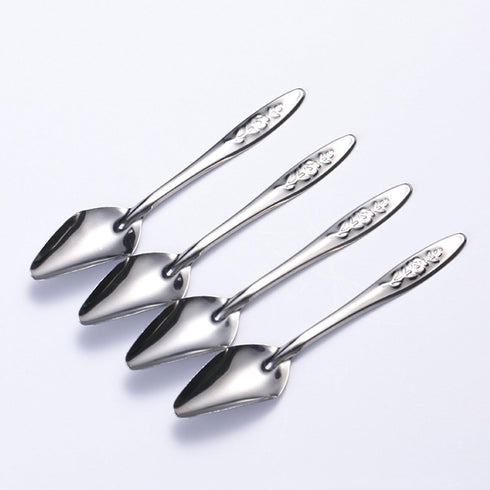 Youngy 8Pcs Bird Parrot Feeder Spoon Stainless Steel Milk Medicine Avoid Asphyxia for All Baby Bird Feeding Spoon