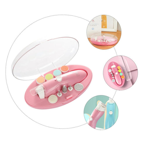 9-in-1 Trimmer Set Electric Nail File Kit Rechargeable Grinding Heads for Babies Adults and Pets Portable Manicure Tool