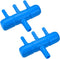 uxcell 2Pcs 8mm to 5.5mm 3 Ways Air Line Tubing Splitter Connector for Aquarium, Fish Tank Oxygen Pipe Adapter, Blue