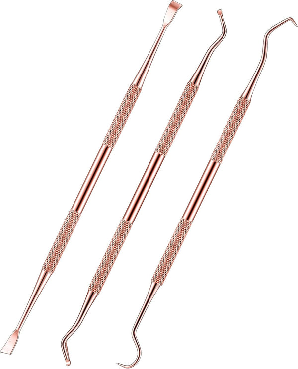 3 Pieces Dog Dental Tooth Scaler and Scraper, Stainless Double Headed Tool for Pet Teeth Cleaning
