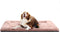 Dog Beds Crate Pad for Extra Large Dogs, Ultra Soft Washable Anti-Slip Kennel Pad, Pink, 48inch