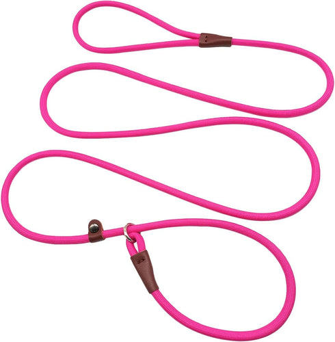 MayPaw 7FT Slip Lead Control Leash for Dogs, No Pull, 1/4” Rope Leash in 13+ Colors for Small Medium Animals