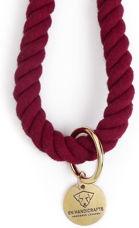 Red Ombre Pink Handmade Rope Leashes for Dogs, Cute Braided Cotton Rope Leash for Small Dogs, 5FT