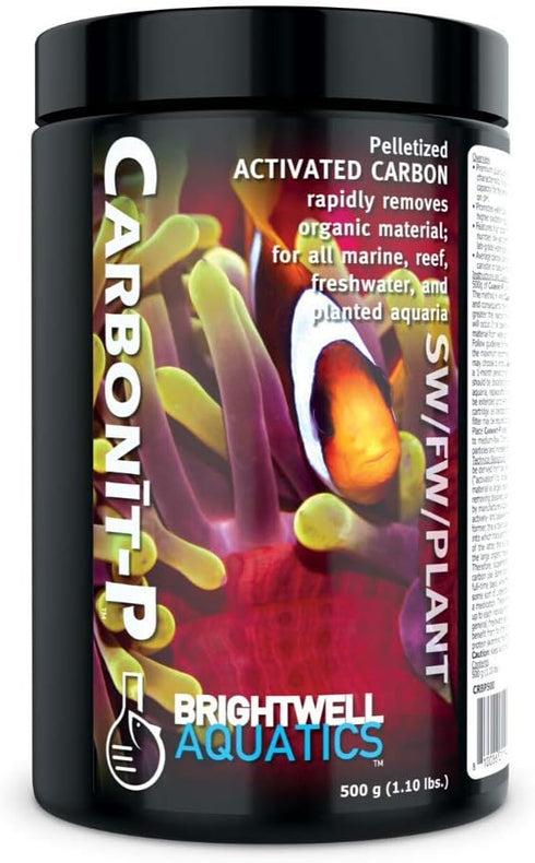 Brightwell Aquatics Carbonit-P, Activated Carbon Filter Media for Marine and Freshwater Aquarium, 500-g