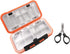Waterproof Fishing Lure Box, Spoon Hooks Baits Storage Tackle Box for Casting, Fly Fishing, Orange-Medium