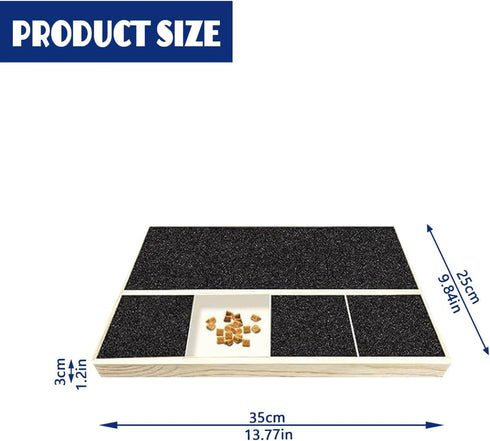 Dog Nail Scratch Pad with Treat Box & Pet Nail Clipper, Interactive Training Tool for Filing Dog Nails, Best for Small