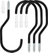 Heavy Duty Bike Hooks 6-Pack, Bicycle Storage Hanger for Ceiling, Utility Hooks for Wall, Garage, Garden Organization
