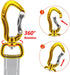 360º Swivel Locking Carabiner 2" for Securing Pets, Dog Leash and Harness, Camping, Hiking, Keychains (2 Pack)