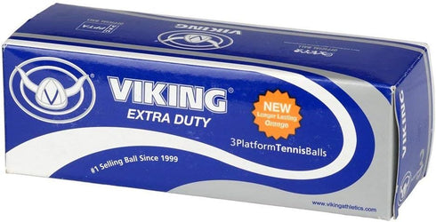 Viking Sports Extra Duty Platform Tennis Ball, Orange, Sleeve of 3