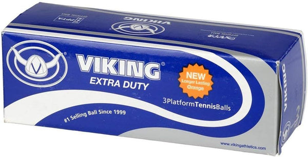 Viking Sports Extra Duty Platform Tennis Ball, Orange, Sleeve of 3