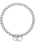 Herm Sprenger Chrome Plated Steel Dog Collar, Short Flat Links Choke Chain, Two O-Rings for Small Medium Large Dogs