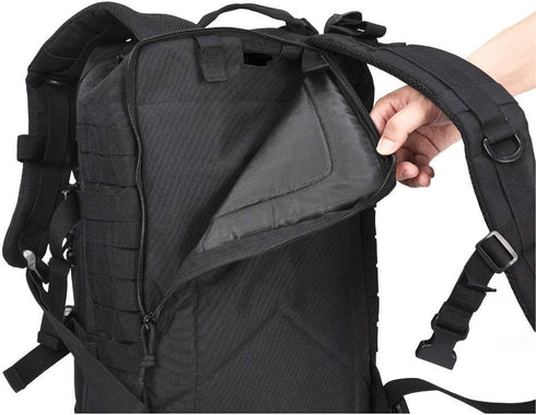REEBOW GEAR Small Military Tactical Backpack, Molle Assault Pack, Black Rucksack Daypack