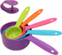 Rypet Pet Food Scoop Set of 5, Measuring Cups and Spoons Set for Dog, Cat, and Bird Food, Random Color