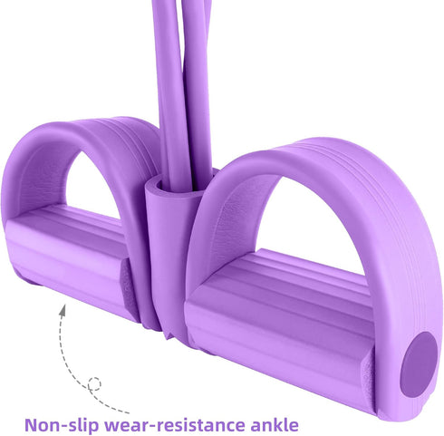 Multi-Function Tension Rope, 4 Tube Resistance Bands with Handles for Home Gym Tummy Trainer