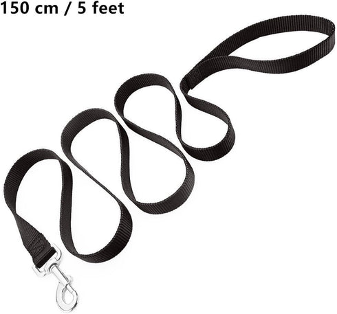Pet Dog Training Leash - Strong Durable Nylon Lead, 5 Feet Long for Puppy Training, 3 Pack Set