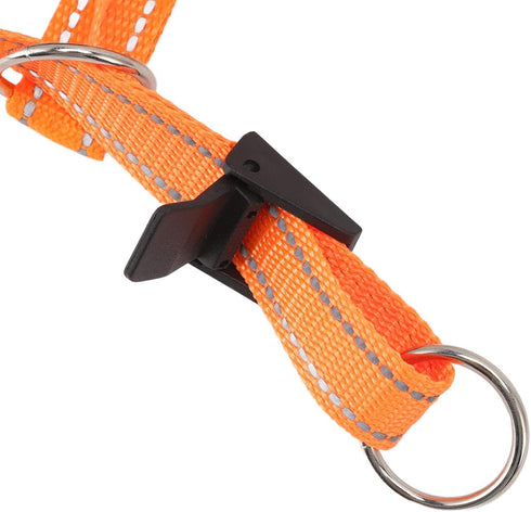 Dog Head Collar Halter with Safety Strap, Stops Pets from Pulling for Outdoor Walks (L)
