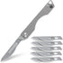KeyUnity KK01 Titanium Folding Knife, Utility EDC Pocket Knife with #24 Replaceable Blade for Outdoor Use