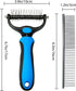 Shudyear Dog Grooming Brush and Metal Comb, Cat Brush Deshedder for Long Matted Haired Pets