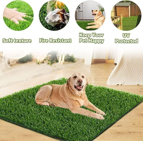 SSRIVER Pad,50.1x30.5In Dog Grass Fake Grass for Dogs,Artificial Grass Pee Pad for Puppies Potty Training Indoor