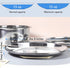 Stainless Steel Cat Dishes - Food and Water Bowls for Small and Medium Pets, Relief of Whisker Fatigue - 2 Sets