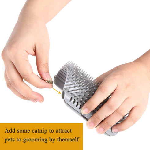 3.0 Softer Cat Self Groomer with Catnip, Wall Corner Scratcher Comb, 2 Pack Grooming Massage Brush