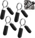 Spring Clip Collars, 1 inch (25 mm), for Smooth Dumbbell Handle or Standard Weightlifting Barbell, Pack of 4