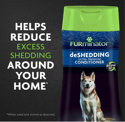 16oz. Furminator Deshedding Ultra Premium Shampoo & Conditioner Bundle.