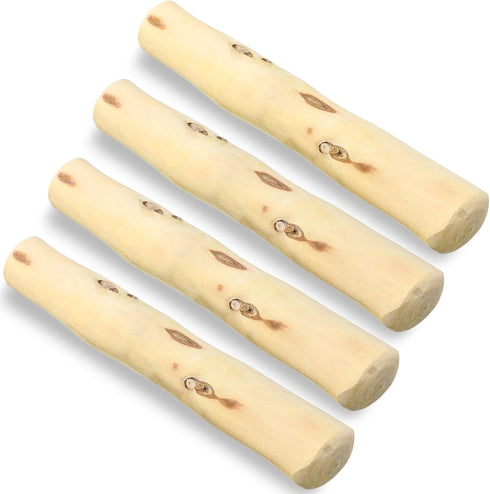 Hiboom 4 Pcs Dog Chew Sticks, Coffee Wood Chew Toy for Dogs, Safe Natural Healthy Bones for Chewing and Teeth Cleaning