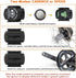 Magene Outdoor/Indoor Speed/Cadence Sensor for Cycling, Wireless Bluetooth/Ant+ Bike Computer for Road and Spinning