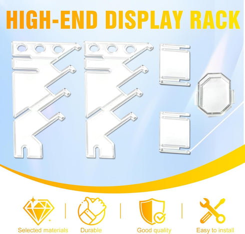 KAKUPPA 5-Slot Mini Fingerboard Display Rack, Transparent Acrylic Finger Skateboard Storage Stand, Finger Board