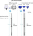 Aquarium Cleaning Kit, Fish Tank Clean Set with Long Handle Brush, 6 Functional Tools for Telescopic Cleaning