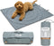 Portable Dog Mat, Waterproof & Foldable Pet Bed for Indoor, Outdoor, Travel, 39"x30", Grey, Includes Carry Bag