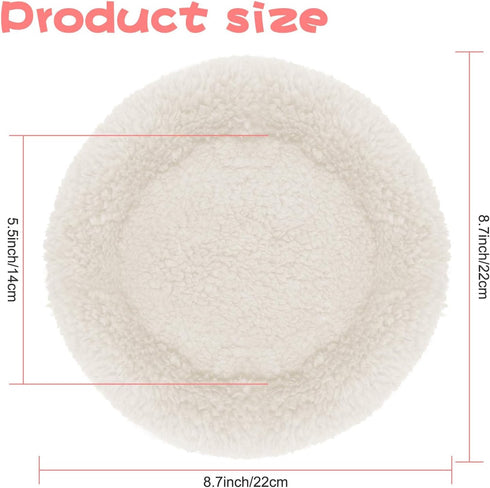 BWOGUE Hamster Bed, Round Velvet Warm Sleep Mat Pad for Hamster, Hedgehog, Squirrel, Mice, and Other Small Animals
