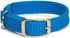 Mendota Pet Double Braid Dog Collar - Brass, Made in The USA, Blue, 1 in x 21 in Standard