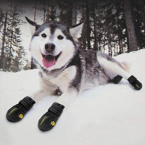 Truelove Dog Boots - Waterproof Pet Shoes with Reflective Straps for Small Medium Large Dogs Outdoor Walking