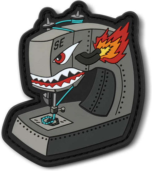 Savior Equipment Tactical Angry Sewing Machine Patch | Funny Meme for Army Backpack Gear | 1-Pack