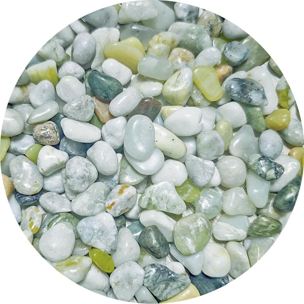 8-12mm Green Agate Stones 2LBS Polished Tumbled Pebbles Crystals Top Soil Hydroponics