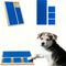 Dog Nail Scratch Pad with Treat Box, Solid Wood Nail Filing Board